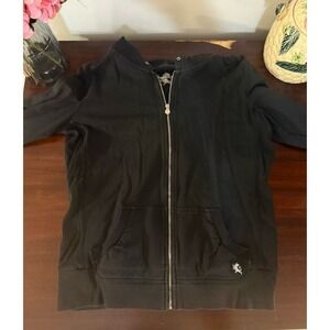 Express Black Cotton Full Zip Hoodie Size S